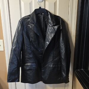 Womens Black Pleather Jacket